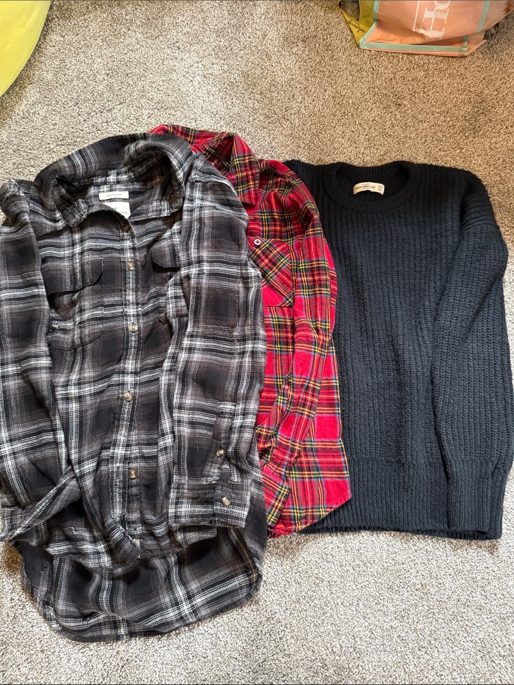 women’s sweater and flannel bundle set of 3 long sleev